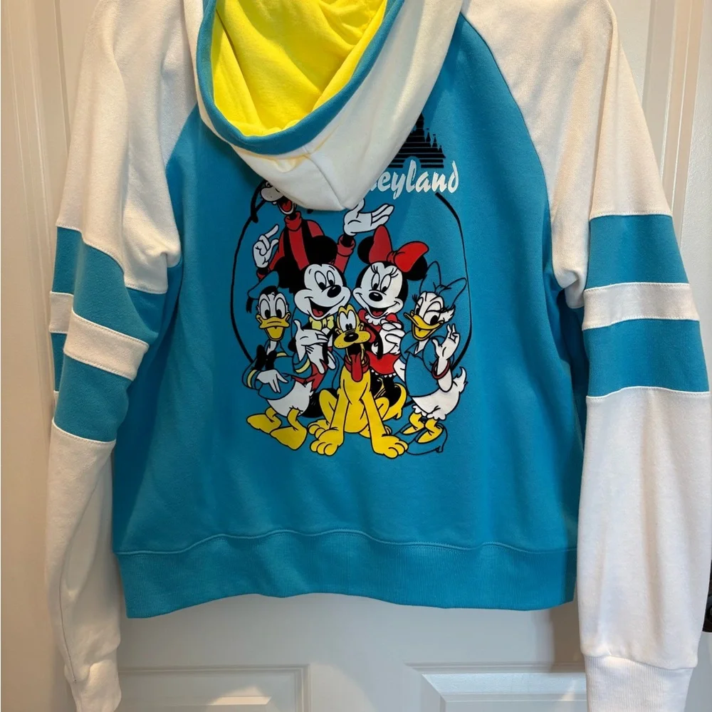 Disneyland Fab 5 Blue and White Zipper Hoodie Sweatshirt, L - Picture 10 of 15